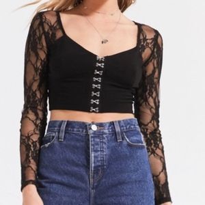 Silence + Noise lace crop top NEVER WORN!!